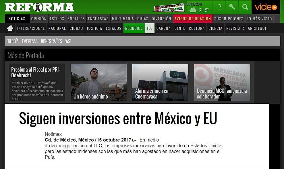 Siguen inversiones entre Mxico y EU